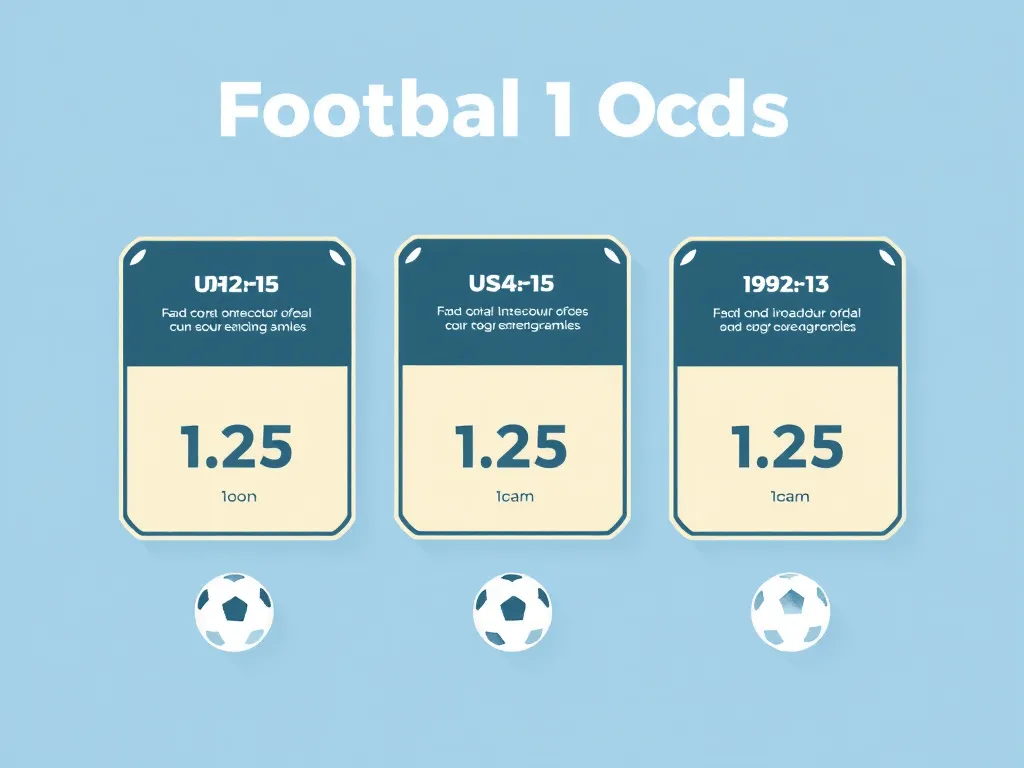 Các ký hiệu thay thế của kèo 1.25 được trình bày trên các thẻ cá cược bóng đá hiện đại với biểu tượng trừ và chia rõ ràng
