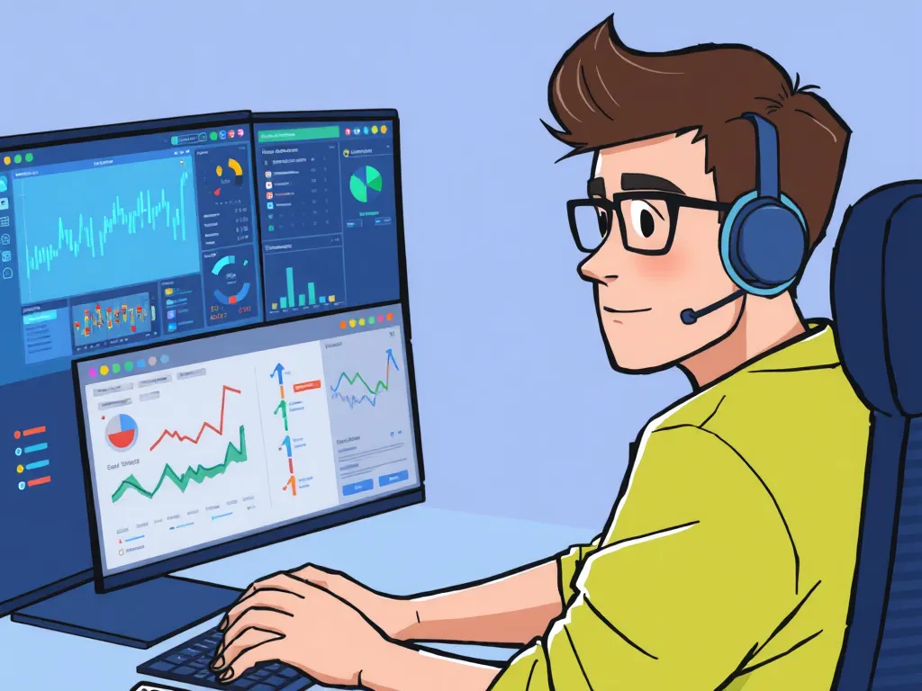 Người chơi kinh nghiệm phân tích chiến thuật bắn cá ăn tiền trên màn hình máy tính với biểu đồ, quản lý rủi ro thông minh trong không gian làm việc hiện đại