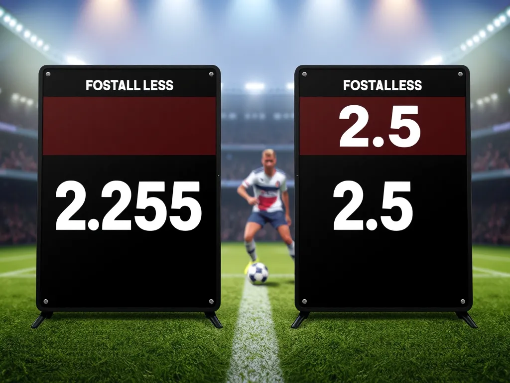 So sánh kèo 2.25 và kèo 2.5 trên hai bảng tỷ lệ cá cược bóng đá trực quan, minh họa sự khác biệt giữa các loại kèo tài xỉu So sánh kèo 2.25 và kèo 2.5 trên hai bảng tỷ lệ cá cược bóng đá trực quan, minh họa sự khác biệt giữa các loại kèo tài xỉu