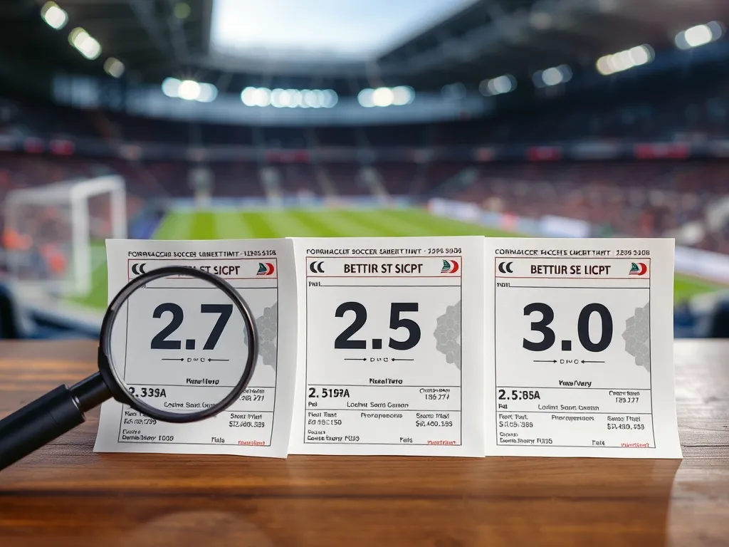 So sánh kèo 2.75 với kèo 2.5 và 3.0 trên bàn cược, minh họa quy tắc thắng thua trong cá độ bóng đá trực tuyến